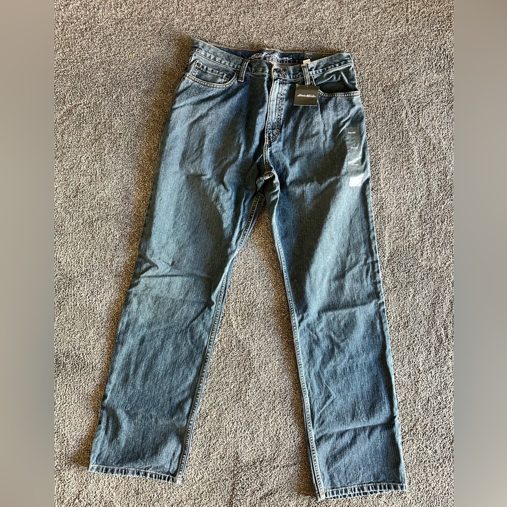 Eddie Bauer Relaxed/Straight 32x32 Denim Faded Indigo